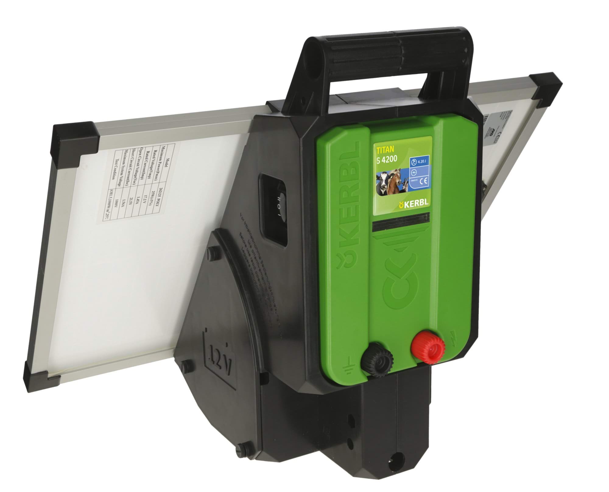 Elektryzator solarny TITAN S 4200, dla koni, bydła, owiec i kóz, 4,2 J, Kerbl - Cavalo